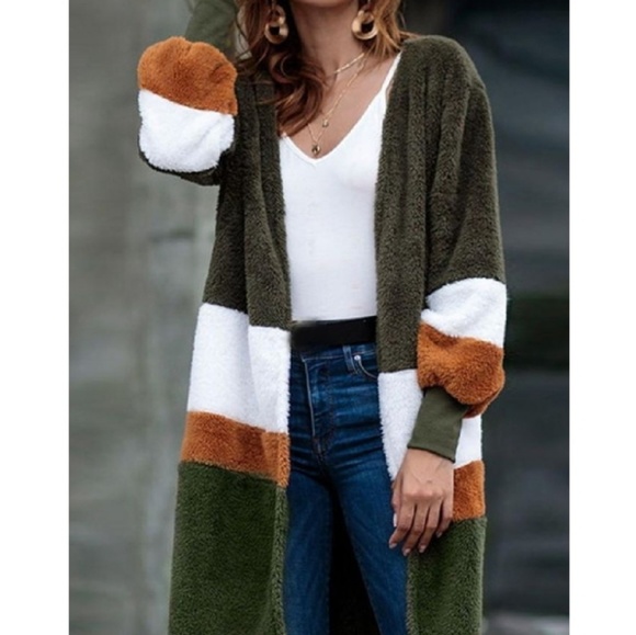 Colorblock Teddy Coat - Picture 4 of 4